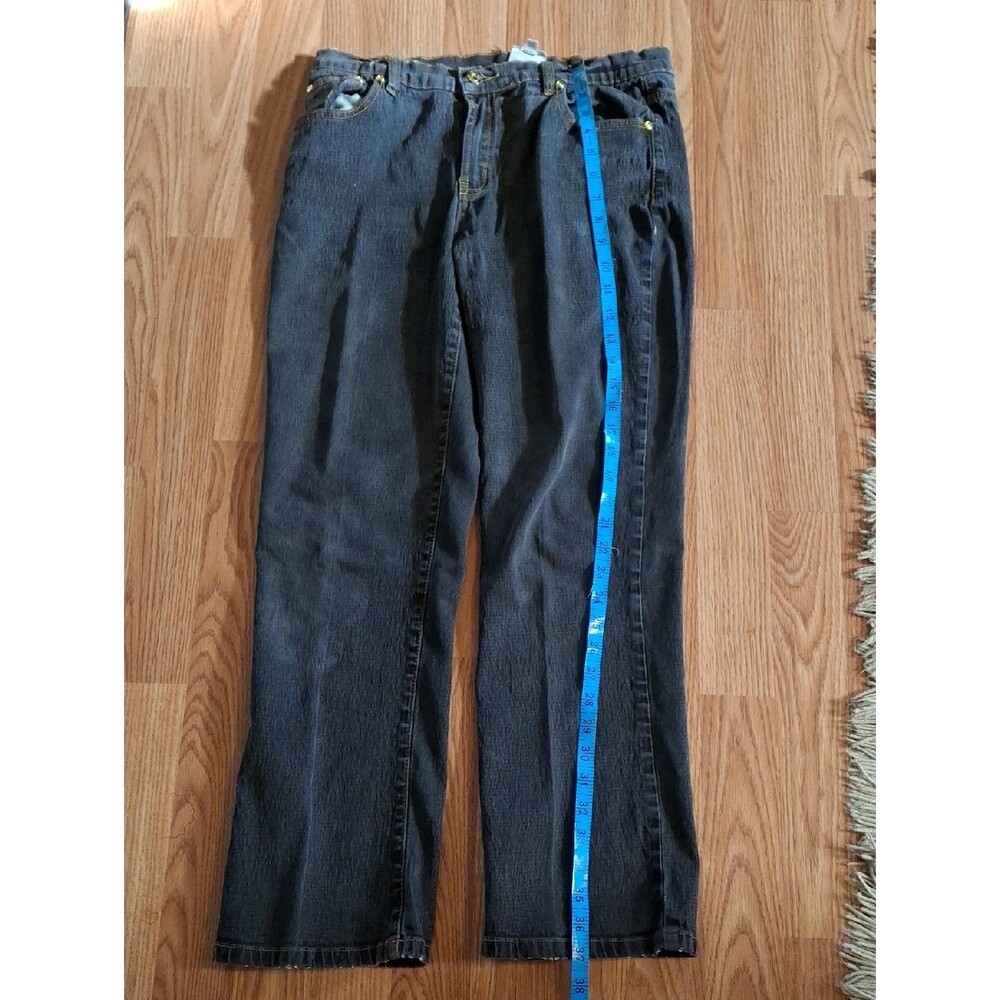 DG2 by Diane Gilman Women's Black Straight Jeans (Mis403)